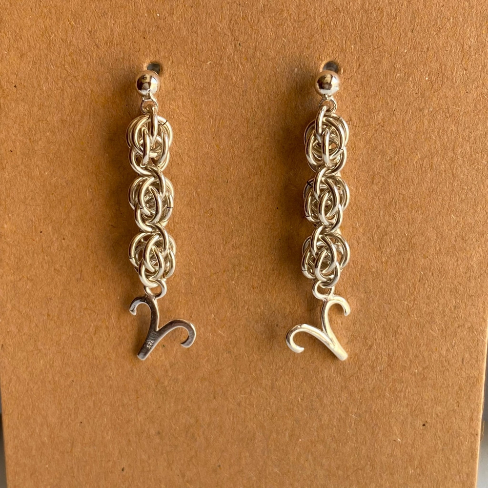 Sterling Silver Sweetpea Zodiac Earring